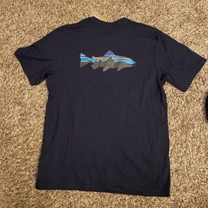 Patagonia Men's Dark Blue Short Sleeve Tee